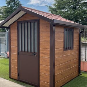 Casetta giardino CG_4 2 × 2 m tinta legno: esterno
